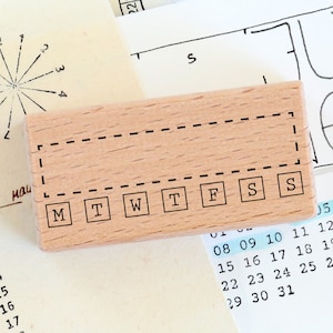 Timbro Settimana, Timbro calendario, Tracciatore abitudini/obiettivo, Timbro appuntamento perpetuo per pianificatori, Bujo, Diario, Timbro data per inviti