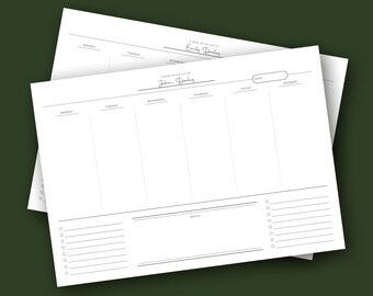 Planificador semanal personalizado, bloc de notas A4, bloc de escritorio con lista de tareas pendientes en alemán e inglés, planificador diario, planificador de citas, regalo