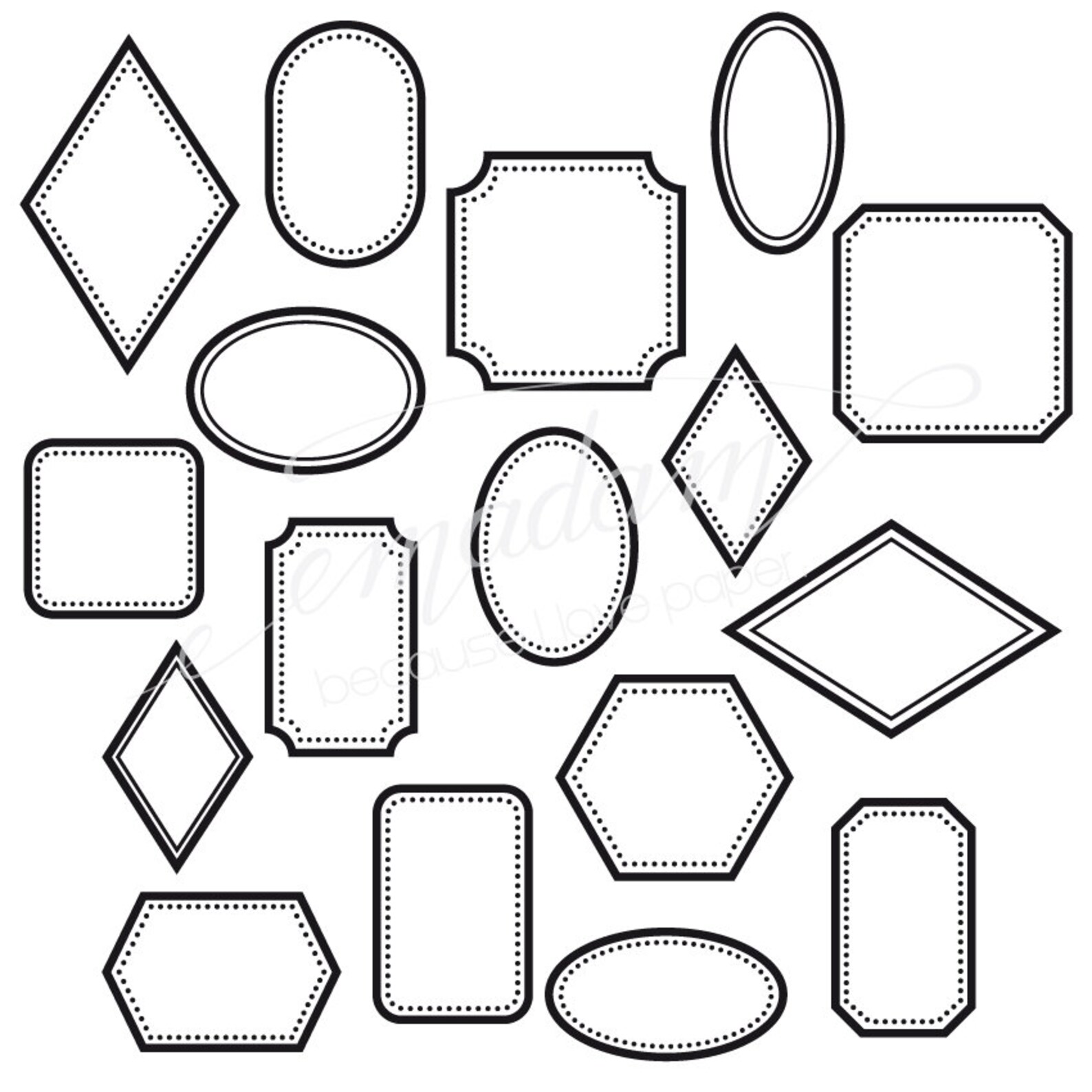 Rubber Stamp Border Collection Border Stamp Vintage Border Etsy