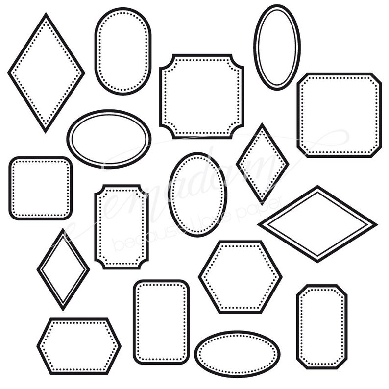 Rubber Stamp Border Collection Border Stamp Vintage Border Etsy