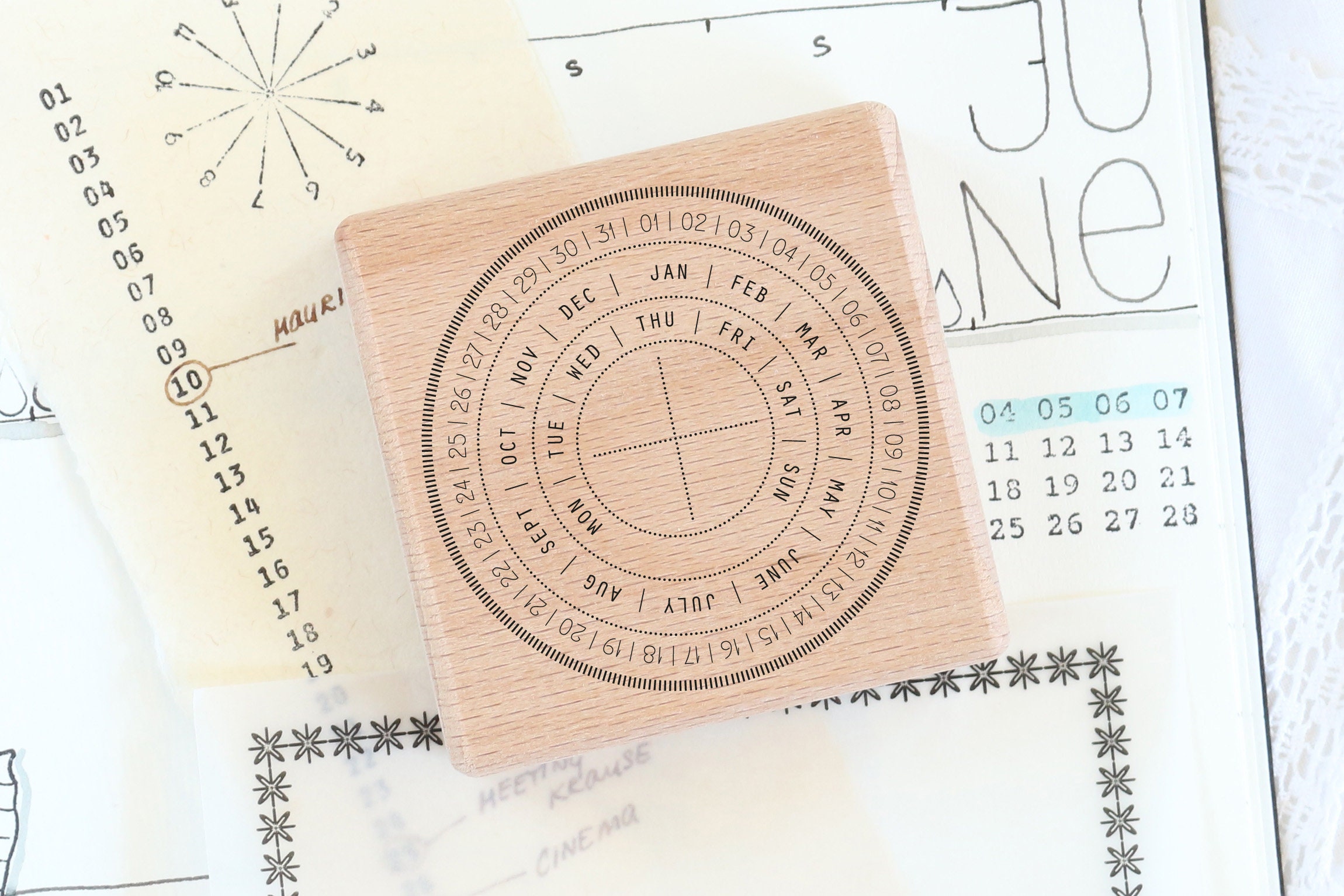 Stamp Perpetual Calendar Stamp, Perpetual Circle Date, Date Stamp