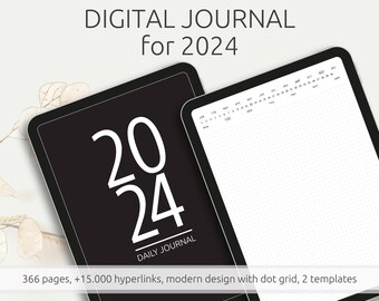 Digitales Journal - 366 Seiten, über 15000 Hyperlinks, verschiedene Cover, kompatibel mit GoodNotes und Co.