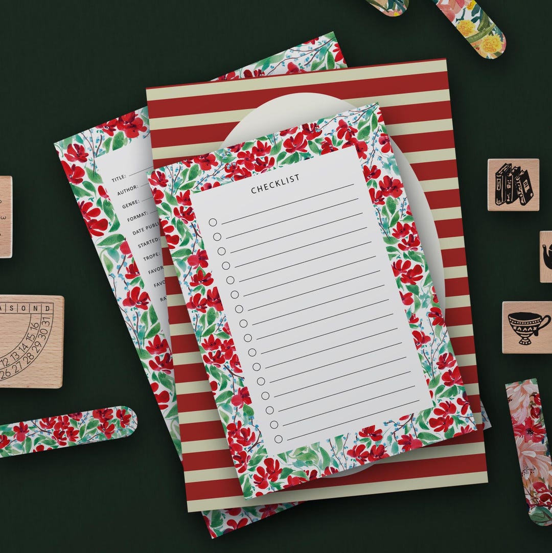 Notepad A6 Checklist Notes to Do List Daily Planner Memo Pad Flower ...