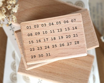 Rubber stamp - Month numbers, fits into 0.5 grid