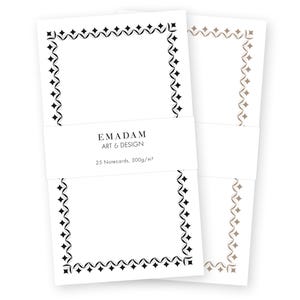 25 biglietti d'auguri con cornici vintage, biglietti per diario, decorazioni per planner, segnaposto per matrimonio, compleanno "Star Tulip", bicolore