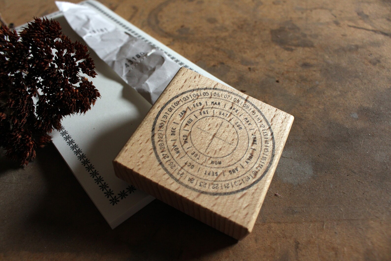 Stempel Ewiger Kalender immerwährender Kalenderstempel - Etsy.de