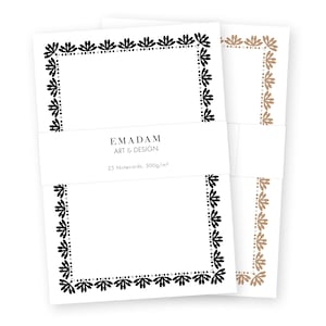 25 cartões de nota com molduras vintage, cartões de registro no diário, coisas efêmeras de decoração de planejador, cartões de lugar clássicos de casamento, aniversário "nenúfar", dois tons