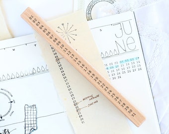 Rubber stamp - Month numbers, vertical for 0.5 grid, perpetual calendar stamp, month stamp, date stamp