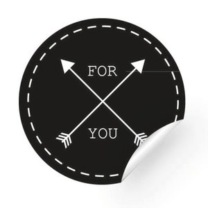 25 autocollants - POUR VOUS, 40 mm, ronds