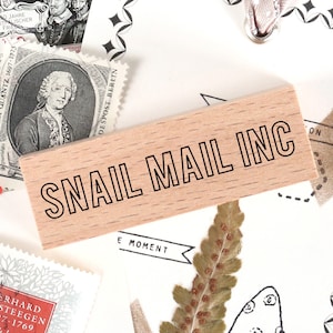 Stempel met de tekst "SNAIL MAIL INC" voor penvrienden, kaartstempels voor geschenken Happy Mail, Snail Mail en Journal