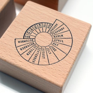 Stempel Kalender Datum Planer, Holzstempel für Tag und Monat, Datumsstempel für Journal, Einladungen, Hochzeit, Scrapbook, Karten