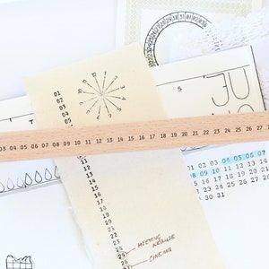 Timbro: numeri mensili, orizzontali per griglia 0,5, timbro numerico come calendario, timbro data perpetuo