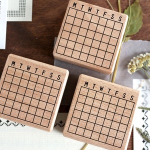 Stempel - Monat Tabelle für 0.5 Raster für Planer, Journal, Wochenstempel, ewiger Kalenderstempel, Datumstempel, Monatstabelle