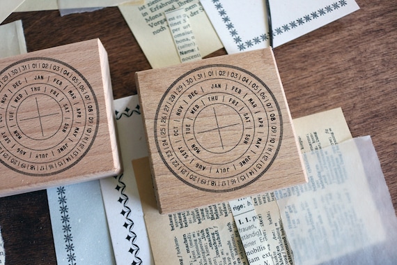 Stamp Perpetual Calendar Stamp, Perpetual Circle Date, Date Stamp