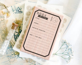 Stempel Bewertung für Bücher, Buch Holzstempel für Planer, Geschenk für Leseratten, Journal Rating für Bücherwurm, Buchrezensionen Geschenk