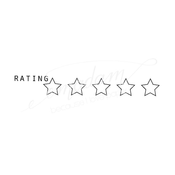 Rubber Stamp Rating With Stars 