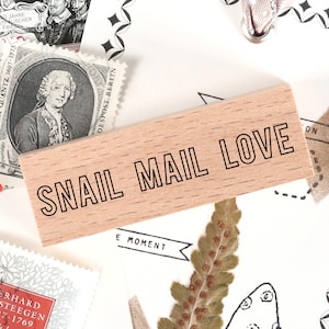 Stempel - Snail Mail Love für Briefe, Geschenke, Happy Mail, Scrapbook, Journal, Pakete, Postcrossing
