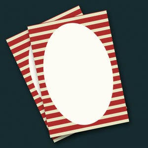 Bloc de notas A5 con diseño de rayas, bloc de notas para listas de tareas, regalo de verano con diseño de rayas de cabaña para ella, diario, escritura de cartas.