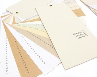 Calendar, Diary, Journal, Planner, perpetual, Memo, Pocket calendar, - Minimalistic