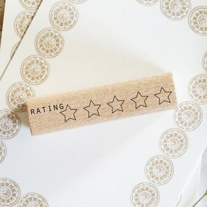 Rubber Stamp Rating With Stars 