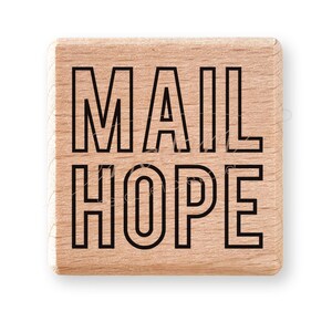 Timbro con scritta "MAIL HOPE" per amici di penna, francobollo per regali, francobollo per posta felice/posta ordinaria e diario