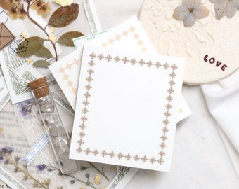 25 cartes notes cadres vintage, cartes journaling, planner décoration éphémères, marque-places mariage, anniversaire "Crystal", bicolore