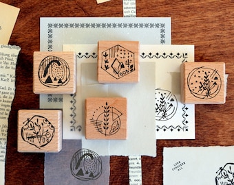Rubber stamp - Design Set for cards, journal, planner, scrapbooks