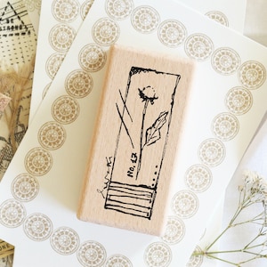 Timbre fleurs journal timbre planificateur plantes motif timbre botanique carte timbre nature timbre scrapbook abstrait floral No.2