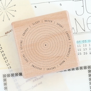 Stempel - Habit Tracker als cirkel voor elke dag, voor gezondheid, zelfverbetering en motivatie