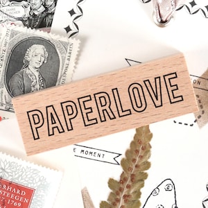 Timbro di carta amore, amico di penna con timbro in legno di posta ordinaria, timbro di gomma per diario e agenda, timbro per pacchi, timbro per lettere - PAPERLOVE