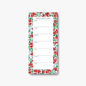 Planificador de menús planificador semanal bloc de notas planificador de comidas y decoración de diarios, regalo para chefs jardineros, organización de escritorio, planificador familiar
