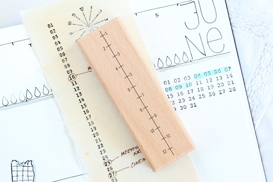 Rubber Stamp - Simple Timeline - Etsy