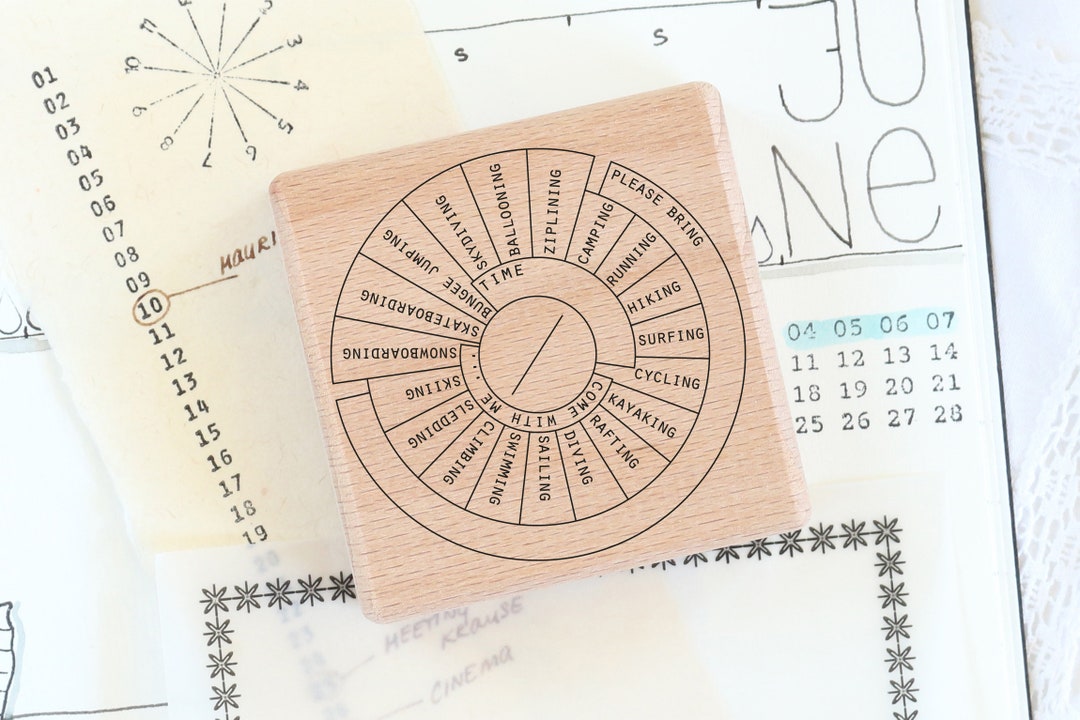 Rubber stamp - Month numbers, horizontal for 0.5 grid, perpetual calendar  stamp, month stamp, date stamp