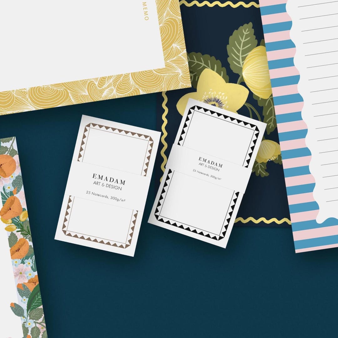 Notecard Set With Vintage Frames, Memo Cards Ephemera Planner ...
