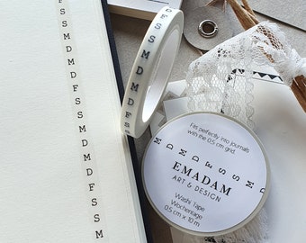 0,40 EUR per m / Washi Tape, Decoration tape, Washitape for planner and journal decoration, masking tape home decor party gifts decor