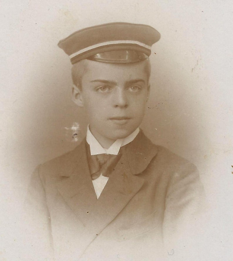 ORIGINAL 1890s German CDV / Handsome Boy Dressed