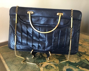 Dark Blue Original Ex-Shop Stock Vintage Retro 1970/'s Purse