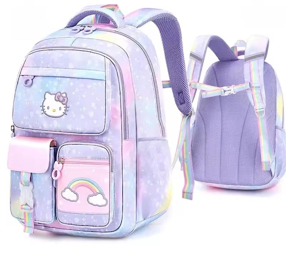 Barbe à papa style années 90 Hello Kitty Sanrio sac à dos kawaii