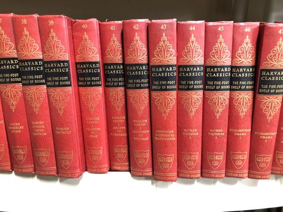 Set Of 26 Harvard Classics 5 Foot Shelf Prop Set Decor Library Etsy
