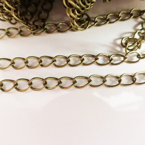 2m Length Iron Twist Chain 6mm x 3mm Antique Bronze Nickel & Lead Free, Craft Supplies, Chain, UK Seller (FFC5016)