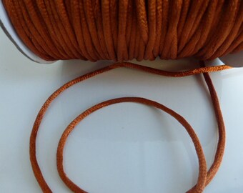 10 Meters 10M Bronze/Copper Chinese Rattail Rat Tail Threading Beading Cord 2mm, Craft Supplies, Cord, UK Seller (FFC5085)