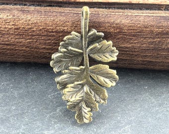 5 x Woodland Eichenblatt Charms Anhänger Verbinder Link 29 mm x 17 mm Antik Bronze Farbe, Bastelbedarf, UK Verkäufer (CPX7038)
