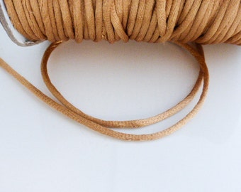 10 x metres (10m) Light Brown Chinese Rattail Rat Tail Threading Beading Cord 2mm, Craft Supplies, Cord, UK Seller (FFC5078)
