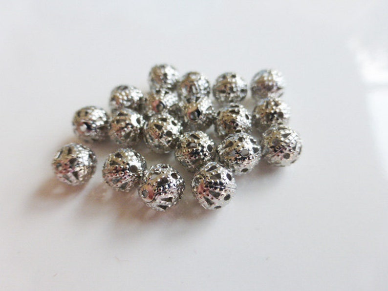 Findings MBX0050 NF 500 x 2mm Round Spacer Beads Silver Beads Metal