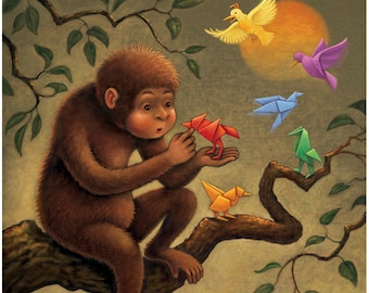 Fine Art Print for Children / Monkey Mind's Eye