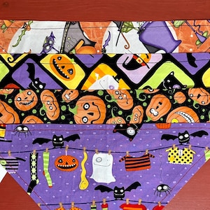 Spooktacular dog tie-on Halloween bandanas