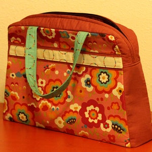 Retro Floral Print Fabric Handbag/on-flight Bag/carry-on Bag/ - Etsy
