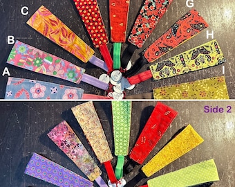 Adult reversible fabric headbands 100% cotton in a variety of beautiful prints