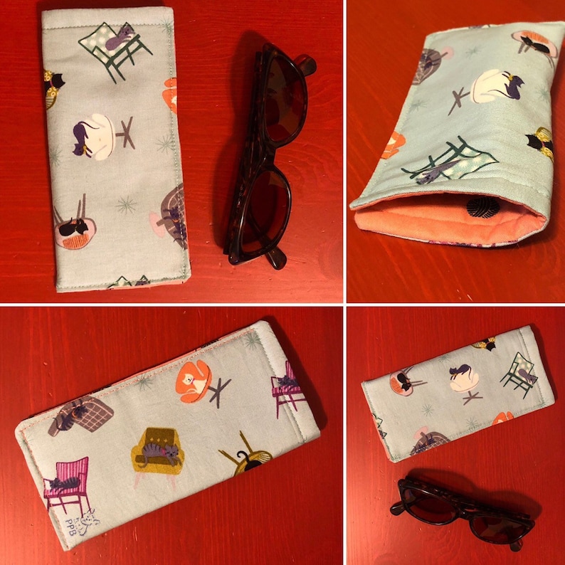Glasses case made from 100 cotton in a variety of cat prints Etsy