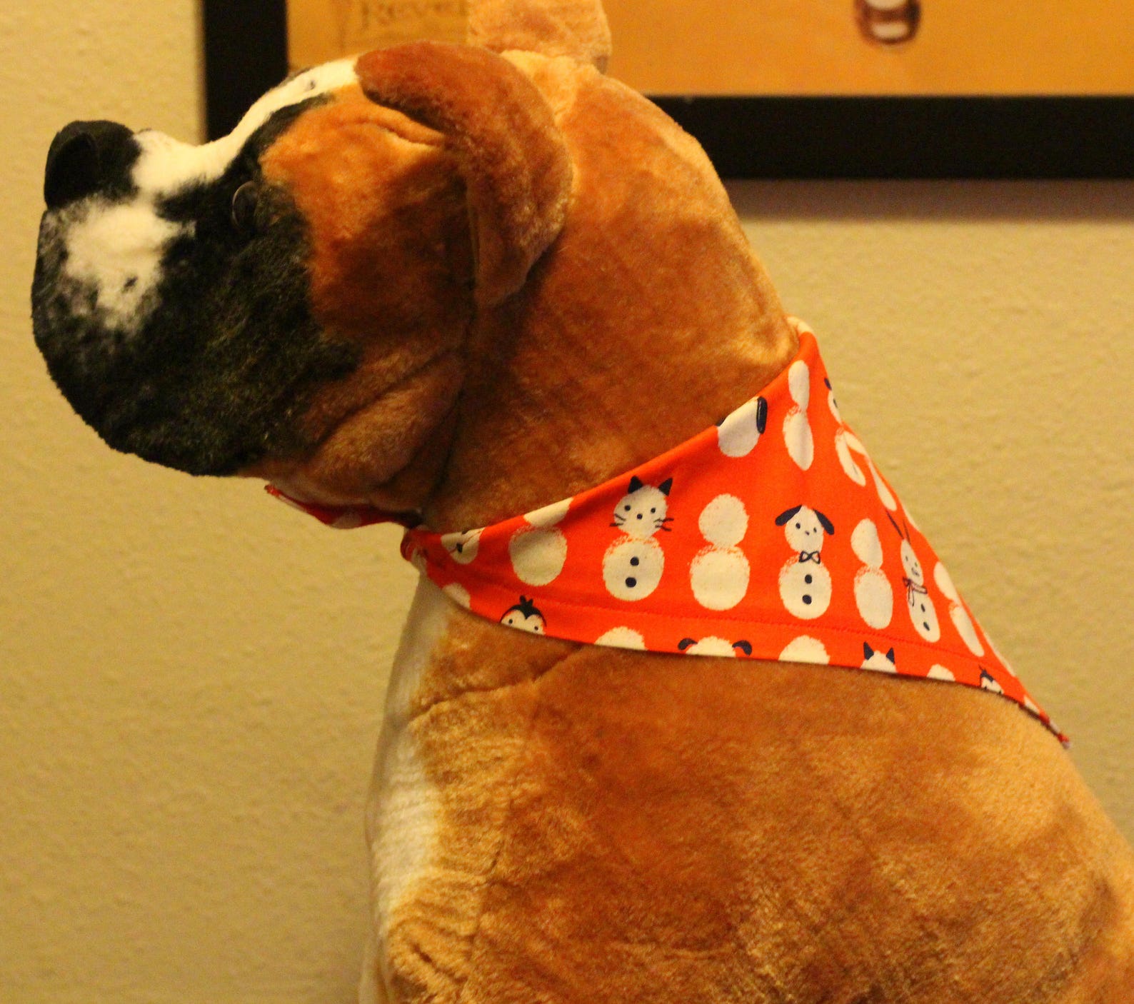 Holiday Red Dog Tieon Christmas Bandanas in Cute Cat and Snow Etsy